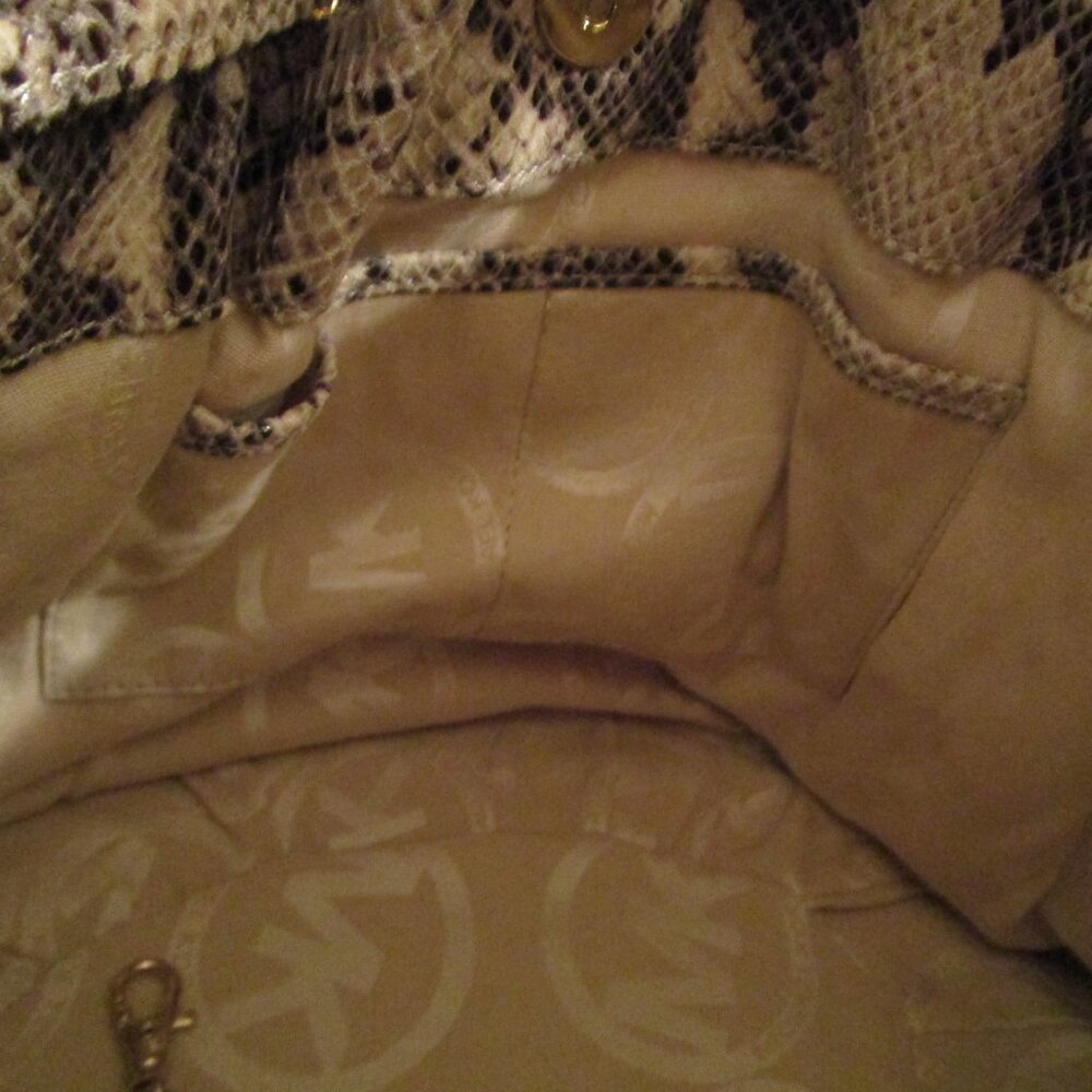 Michael Kors Id Chain Leather Python-Embossed Tote - image 8